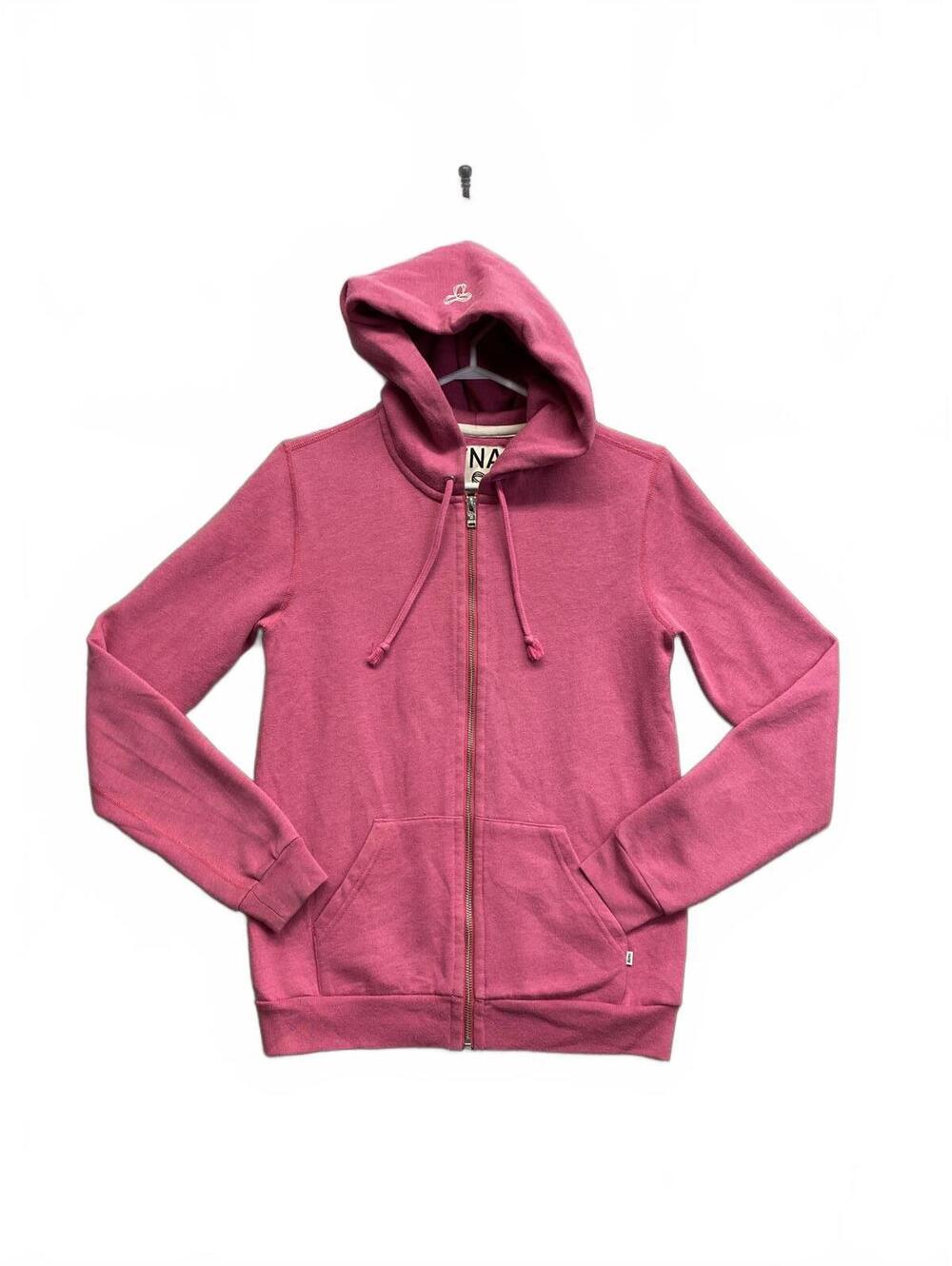 Vintage 90's Women's TNA Pink Zip-Up Hoodie Super Soft and Warm Size Extra Small